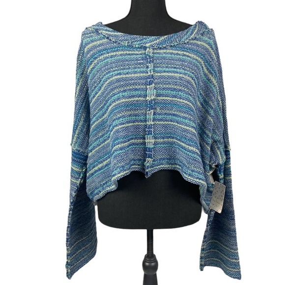 Free People Marine Com Cropped Sweater - Picture 4 of 9